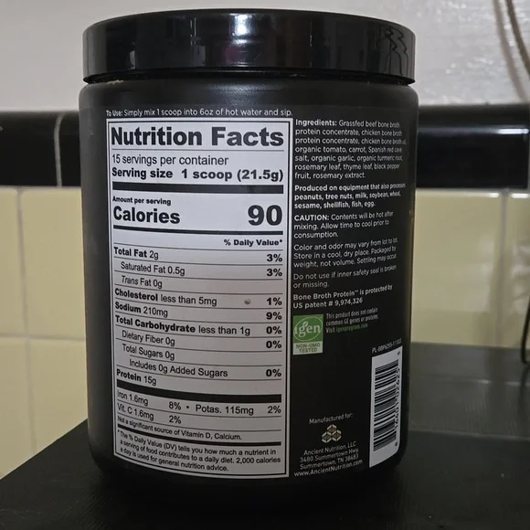 Ancient Nutrition Bone Broth - Picture 2 of 2